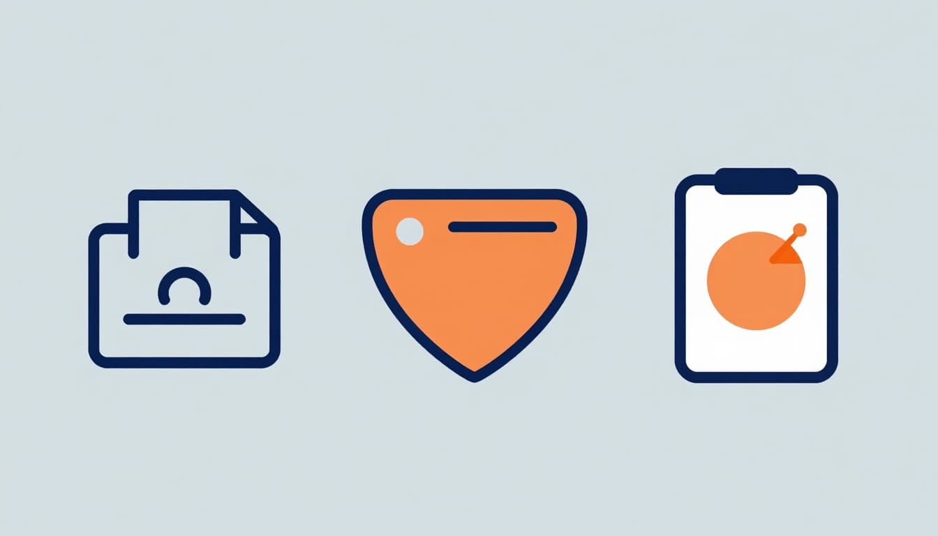 Modern illustration in clean shapes and controlled colors comparing protections for bank transfer (locked symbol), credit card (dispute shield), and digital wallet (alert icon) on a soft blue-gray background.
